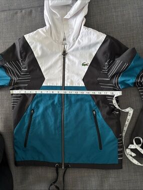 Lacoste Sport White Jacket with Black Logo